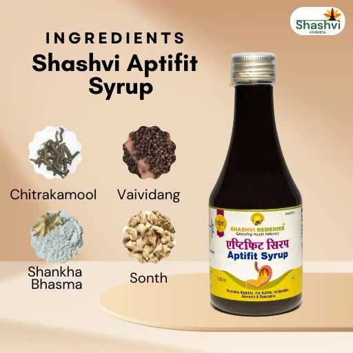 "Improve digestion and relieve acidity with Shahsvi Aptifit Syrup – an all-natural herbal formula for gut wellness."