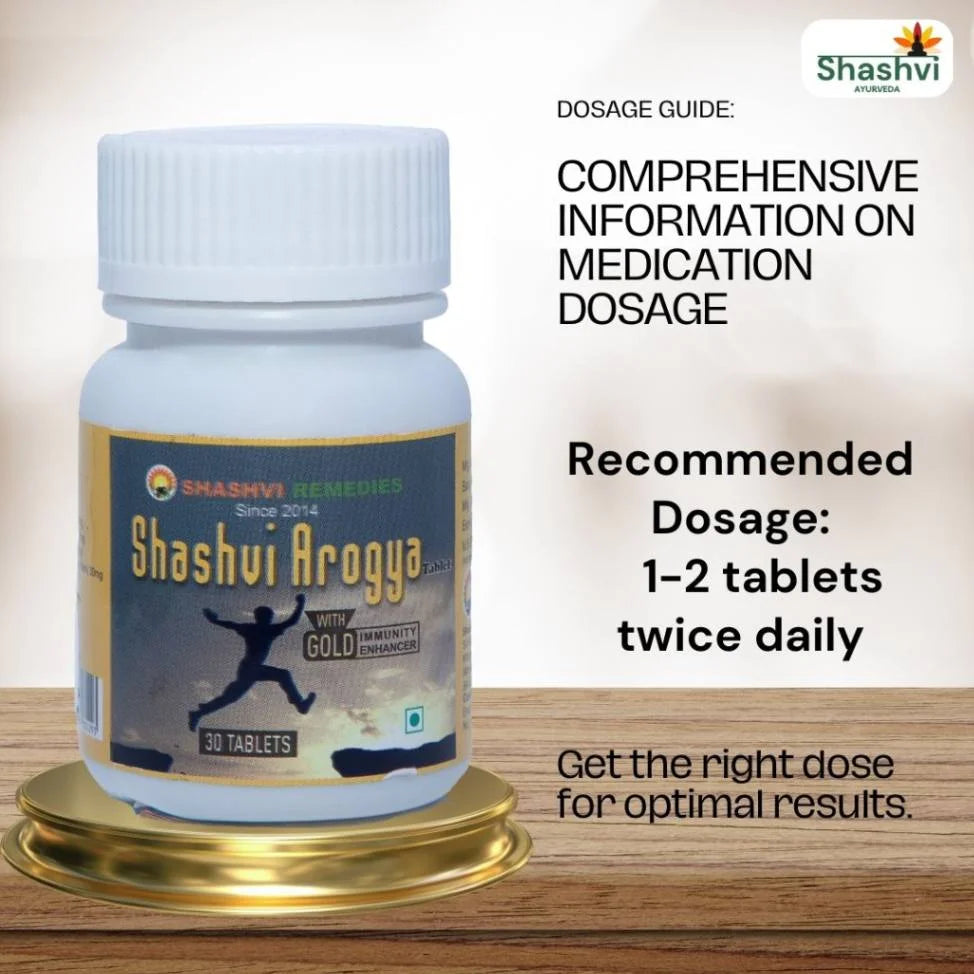 "Boost your immune system naturally with Shashvi Arogya Gold, a powerful Ayurvedic health supplement."