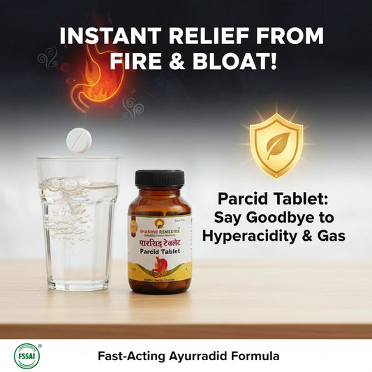 How Shashvi Parcid Tablets work to relieve acidity, gas, and stomach discomfort naturally.