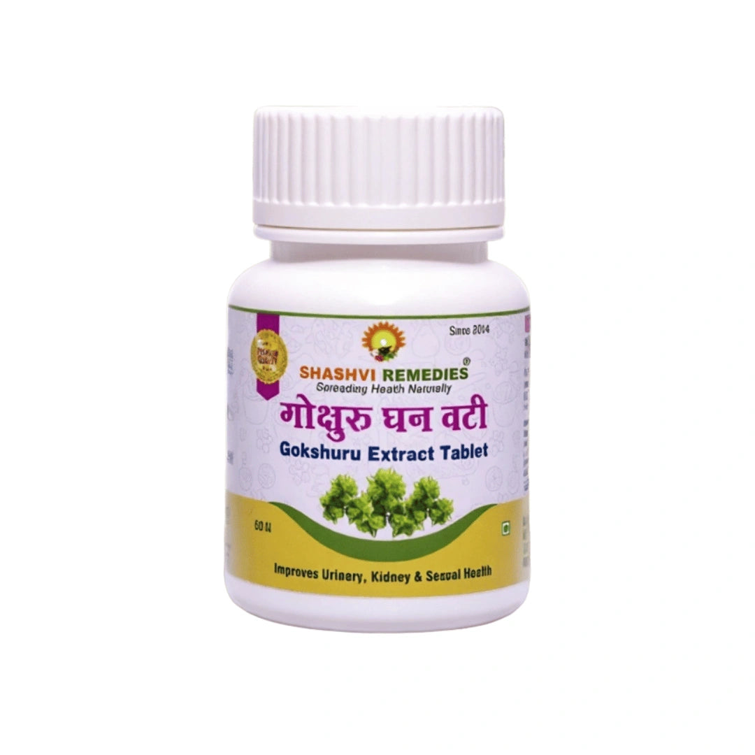 Shashvi Gokshuru Extract Tablets-Ayurvedic Supplement for Urinary Health, Vitality & Stamina - Shashvi Ayurveda