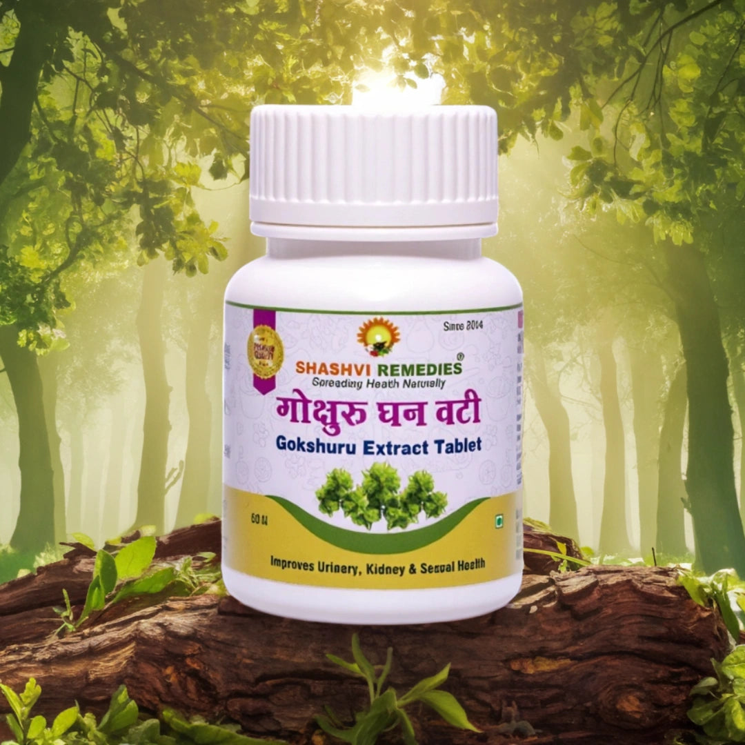 Shashvi Gokshuru Extract Tablets-Ayurvedic Supplement for Urinary Health, Vitality & Stamina - Shashvi Ayurveda
