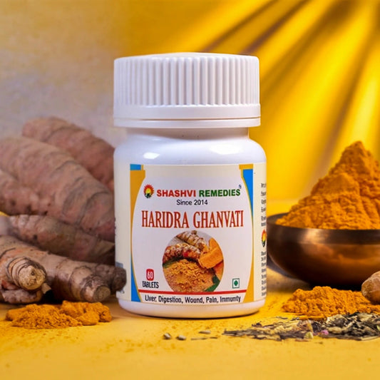 Shashvi Haridra Extract Tablet- Turmeric for Immunity, Joint Pain & Detox Support - Shashvi Ayurveda