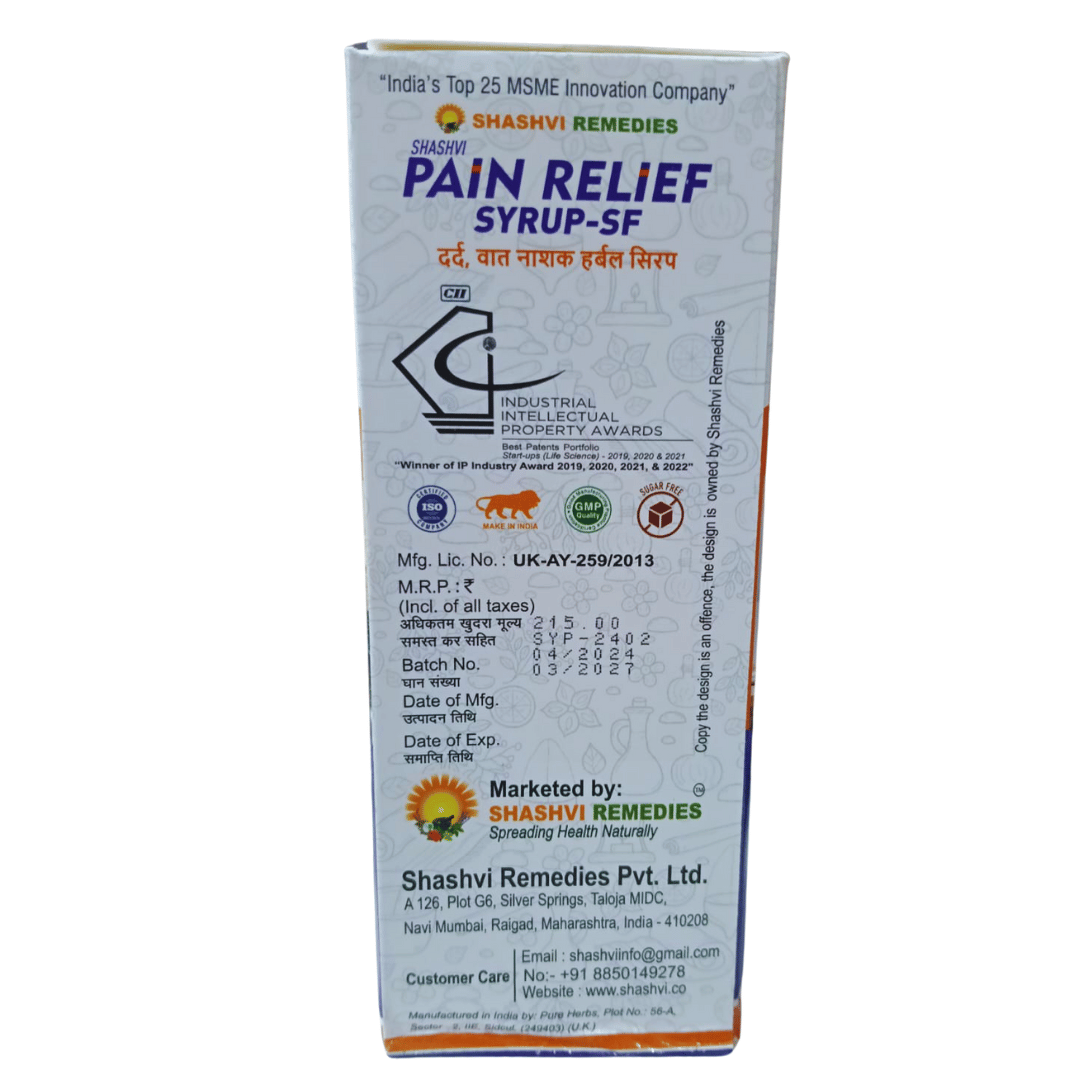 Shashvi Pain Relief Syrup Sugar-free: Your Natural Solution to Pain