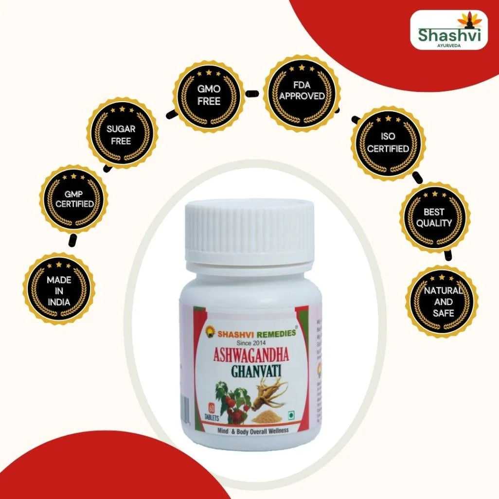 Shashvi Ashwagandha Ghanvati-Balance Mind, Boost Vitality - Shashvi Ayurveda