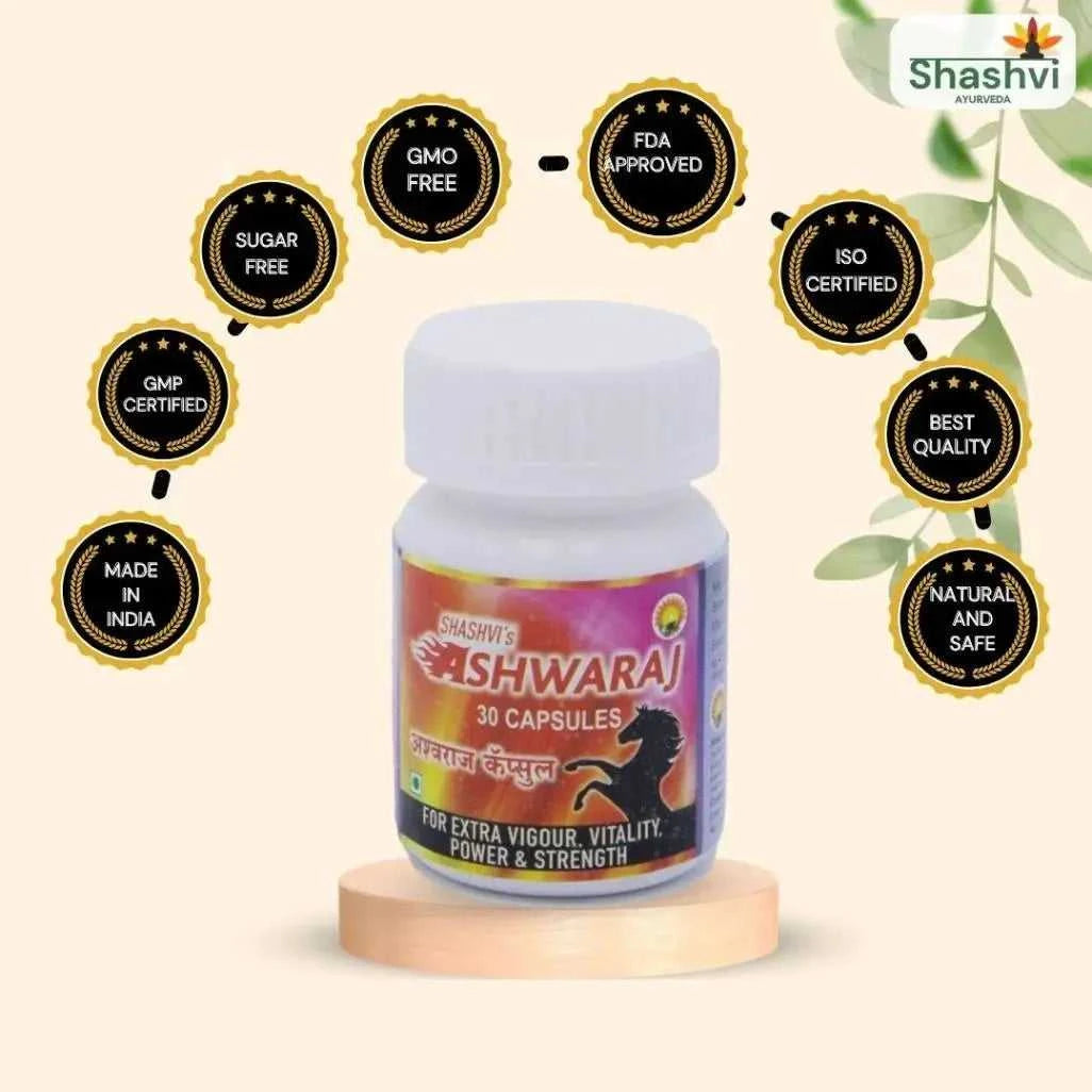 Boost energy and vitality with natural herbal ingredients in Shahsvi Ashwaraj."