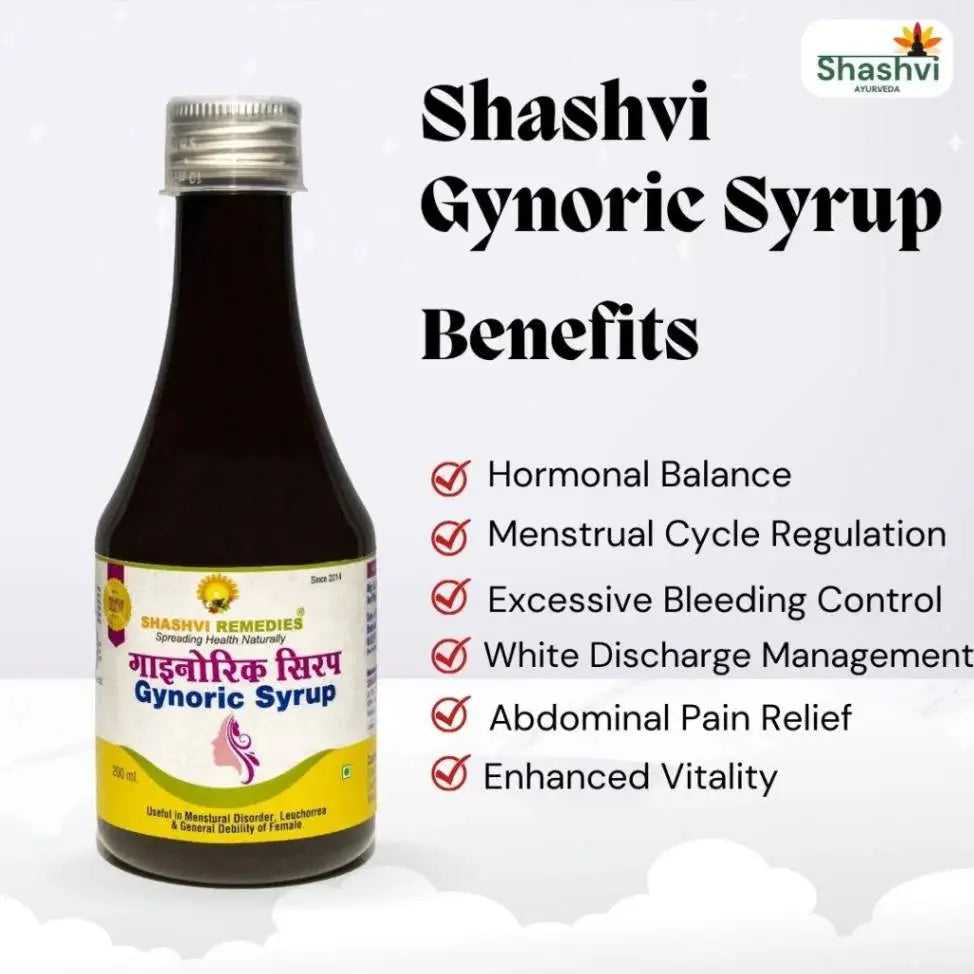 "Best Ayurvedic syrup for white discharge, PCOS, and menstrual health."