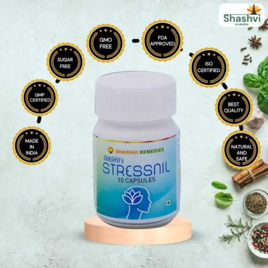 Shashvi Stressnil Capsules – Natural Stress & Mental Wellness Solution - Shashvi Ayurveda