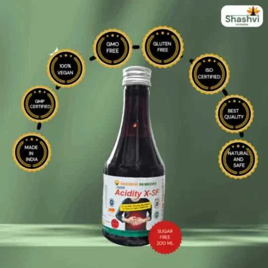 Shashvi Acidity X Syrup (Sugar-Free) – Natural Relief for Acidity & Indigestion - Shashvi Ayurveda