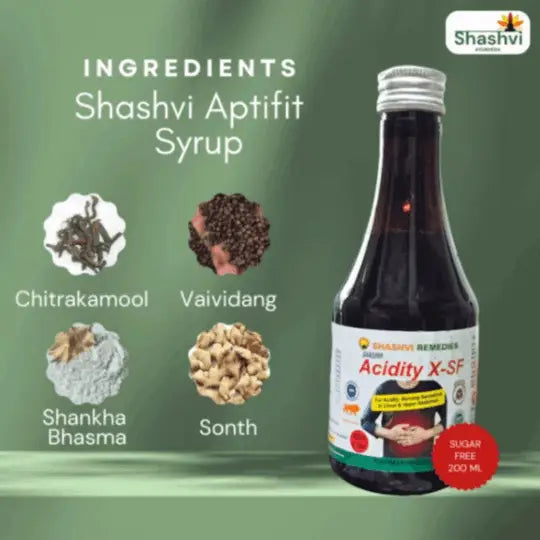 Shashvi Acidity X Syrup (Sugar-Free) – Natural Relief for Acidity & Indigestion - Shashvi Ayurveda
