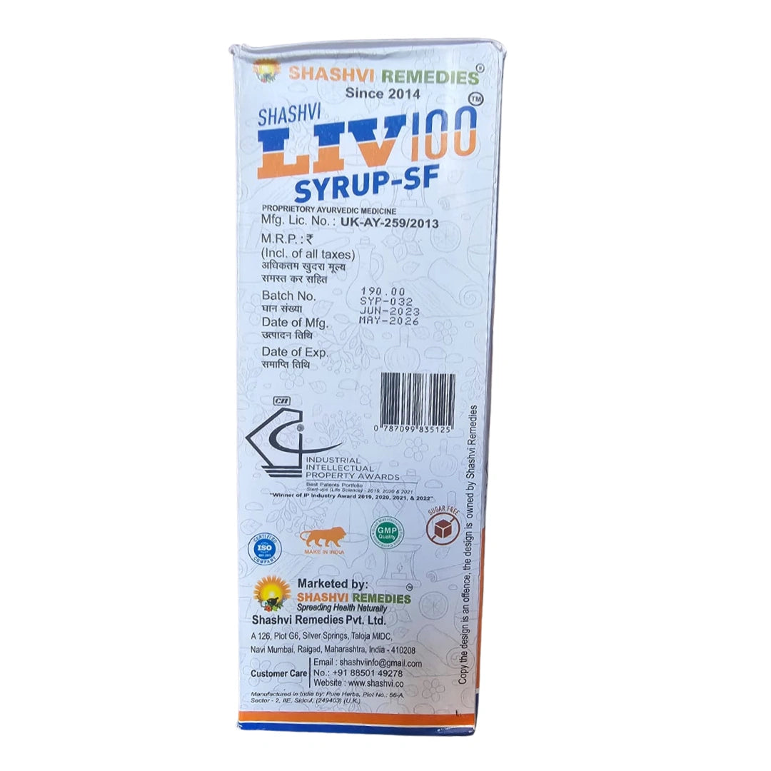 Shashvi Liv 100 Syrup Sugar-Free: Your Ultimate Liver Wellness