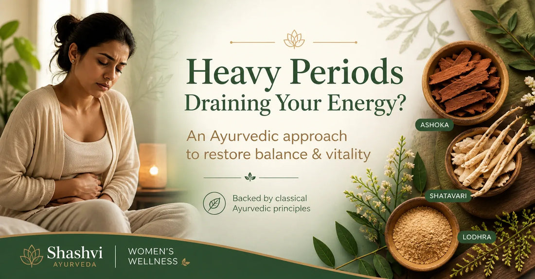 Heavy periods and weakness explained with Ayurveda, Pitta balance and menstrual wellness support