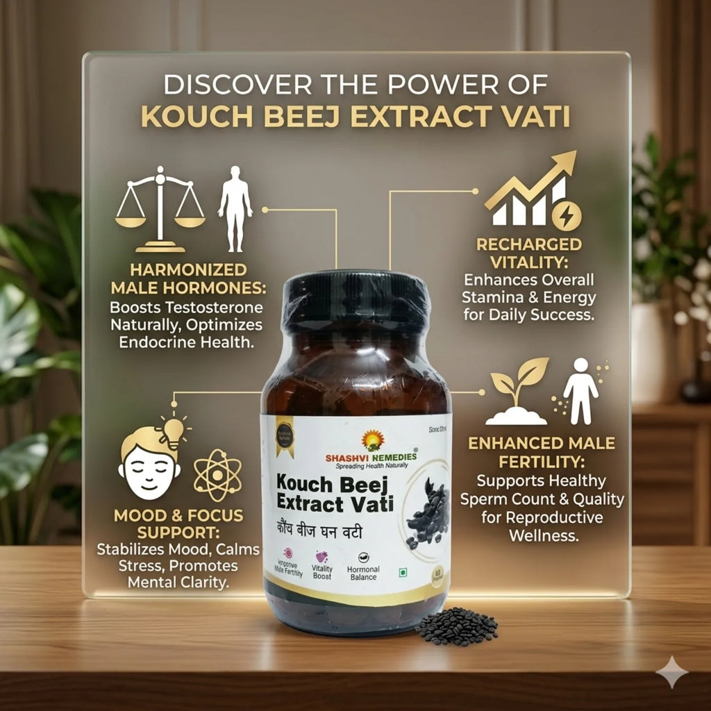 Shashvi Kouch beej Ghanvati 250mg - Natural Vitality Booster - Shashvi Ayurveda