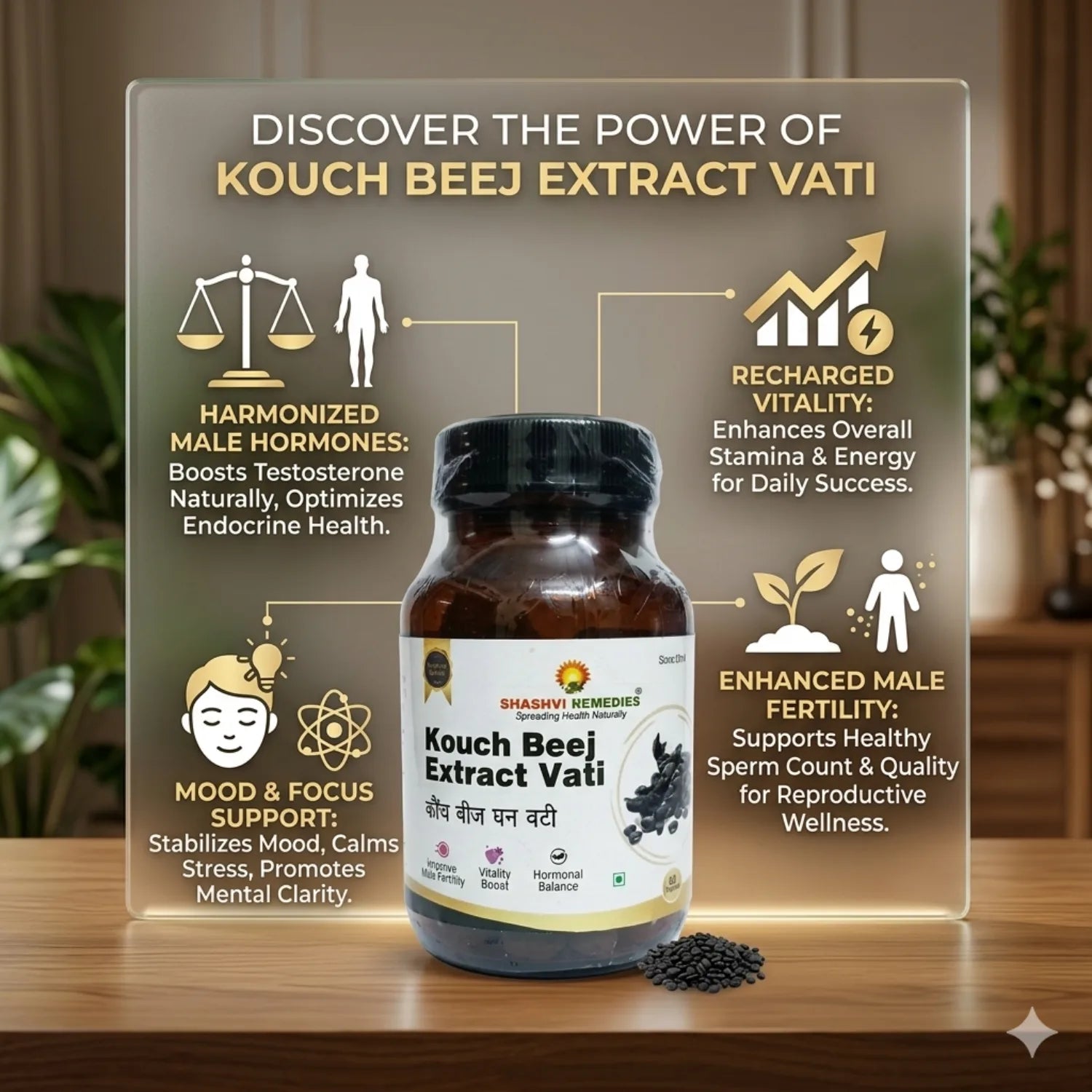 Shashvi Kouch beej Ghanvati 250mg - Natural Vitality Booster