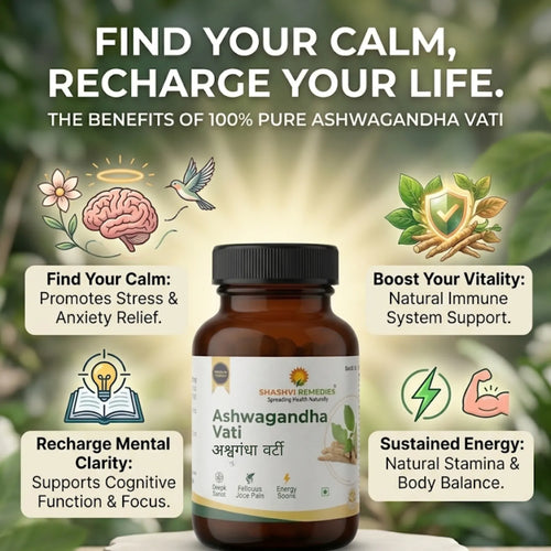 Ashwagandha Ghanvati 60 Tablets |Sleep & Energy Booster