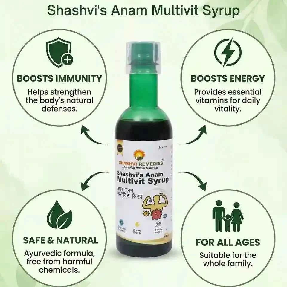 Shashvi Multivit Anum Syrup | Energy Immunity Booster
