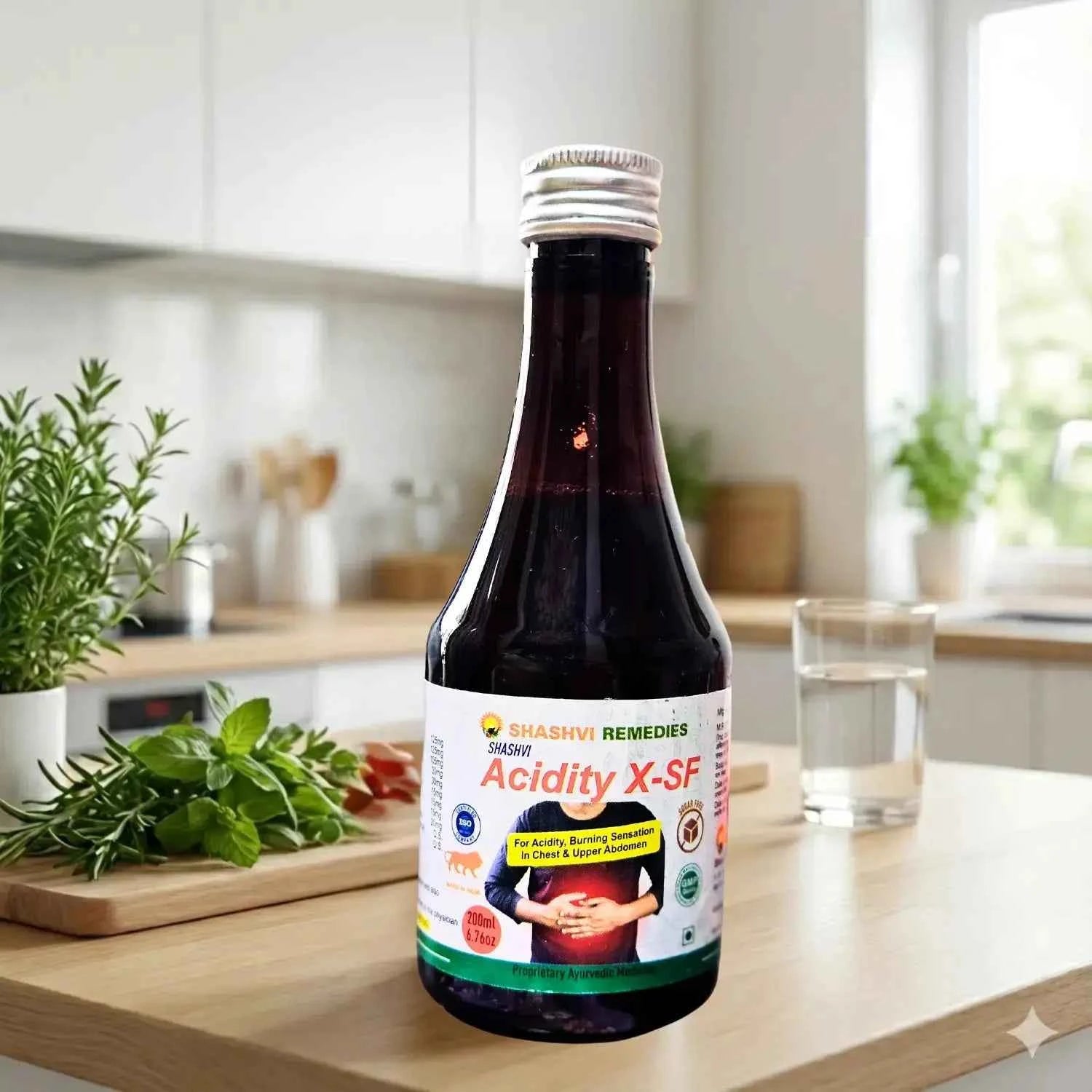 Shashvi Acidity X Syrup 200ml - Ayurvedic Acidity Relief (Sugar Free)