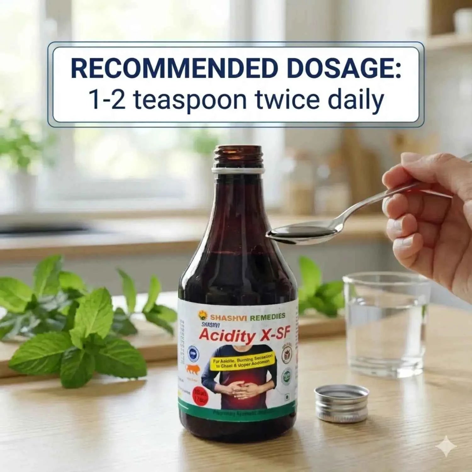 Shashvi Acidity X Syrup 200ml - Ayurvedic Acidity Relief (Sugar Free)