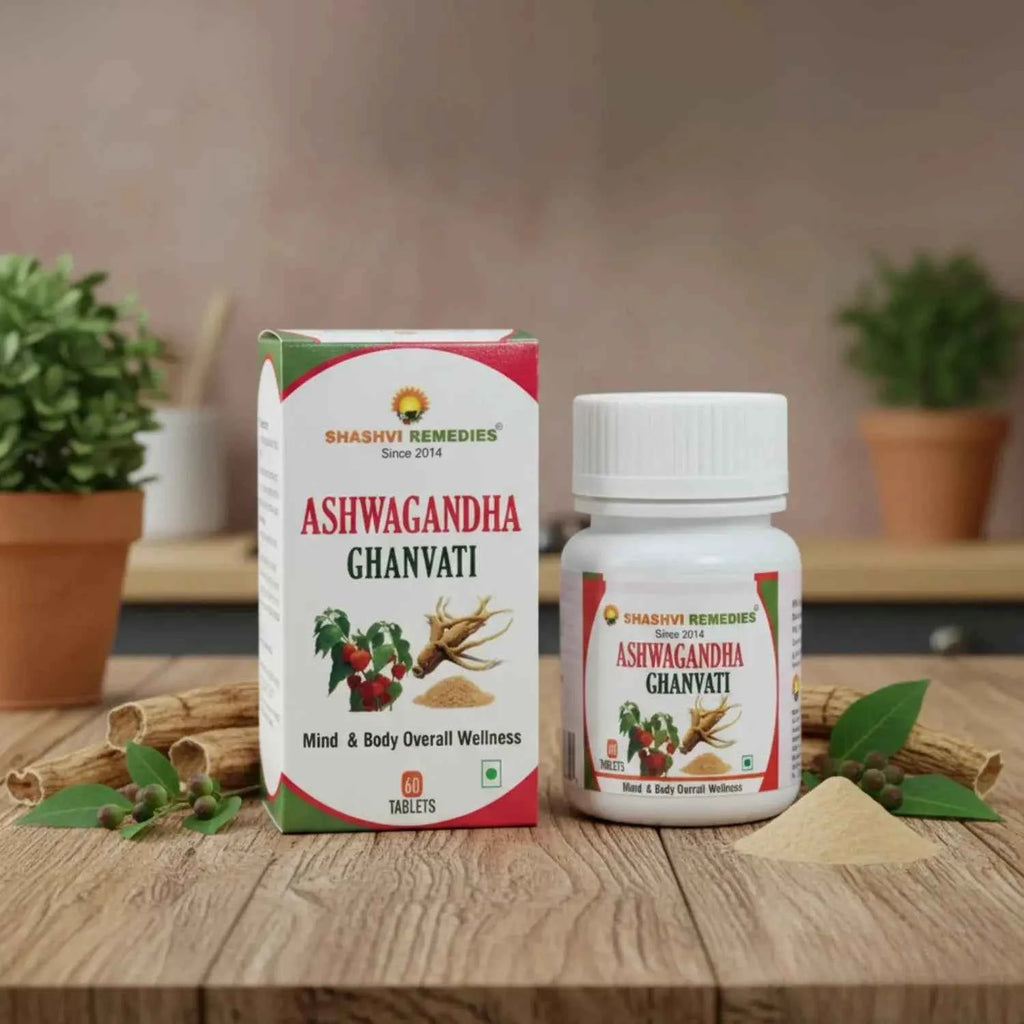 Shashvi Ashwagandha Ghanvati 60 Tablets - Stress & Sleep Support