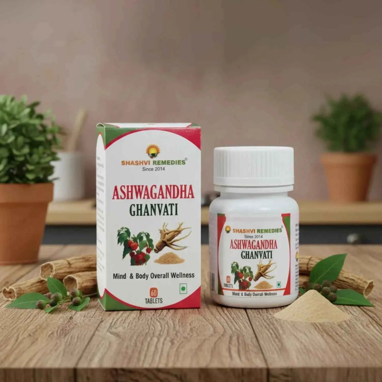 Shashvi Ashwagandha Ghanvati 60 Tablets - Stress & Sleep Support