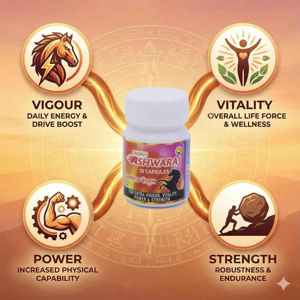 Shashvi Ashwaraj Capsules - Men's Vitality Support 30 Cap