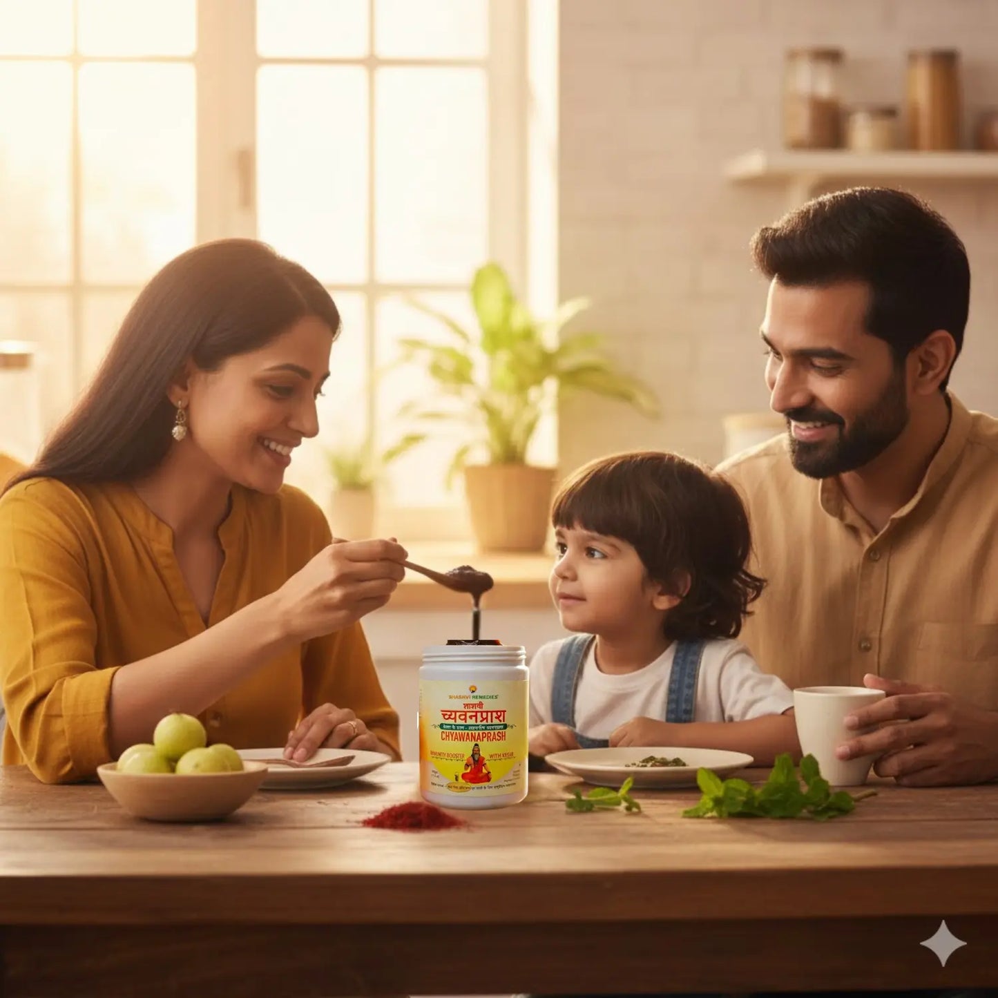 Family enjoying Shashvi Chyawanprash together at home – Ayurvedic immunity support for all ages
