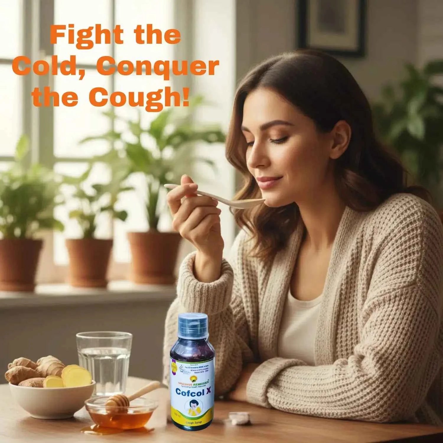 Shashvi Cofcol X Syrup – Herbal Cough Relief – 100ml