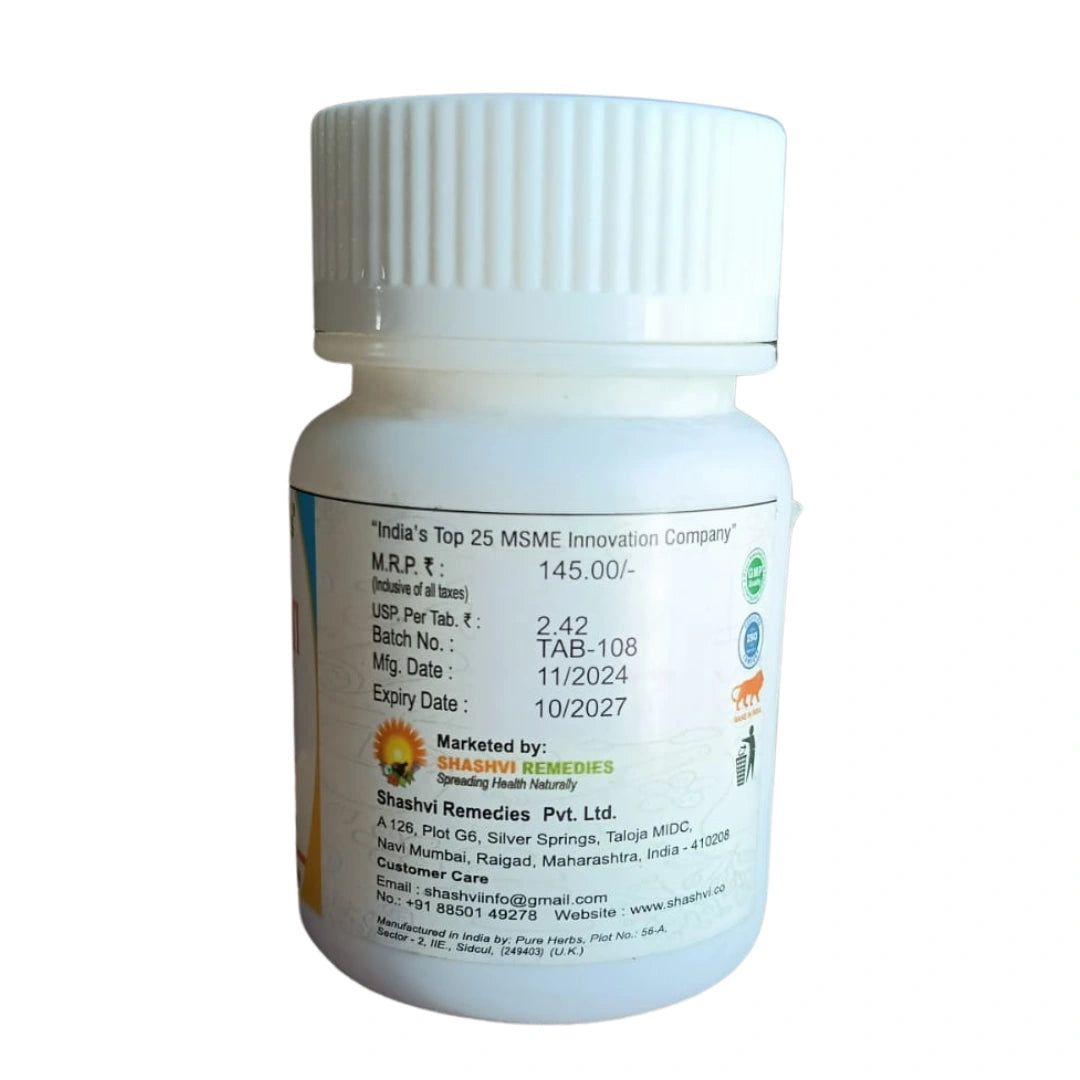 Shashvi Haridra Extract Tablets | 60 Veg Tabs | Turmeric for Immunity, Joint Pain & Detox Support