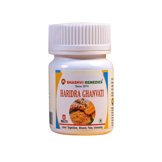 Shashvi Haridra Extract Tablets | 60 Veg Tabs | Turmeric for Immunity, Joint Pain & Detox Support