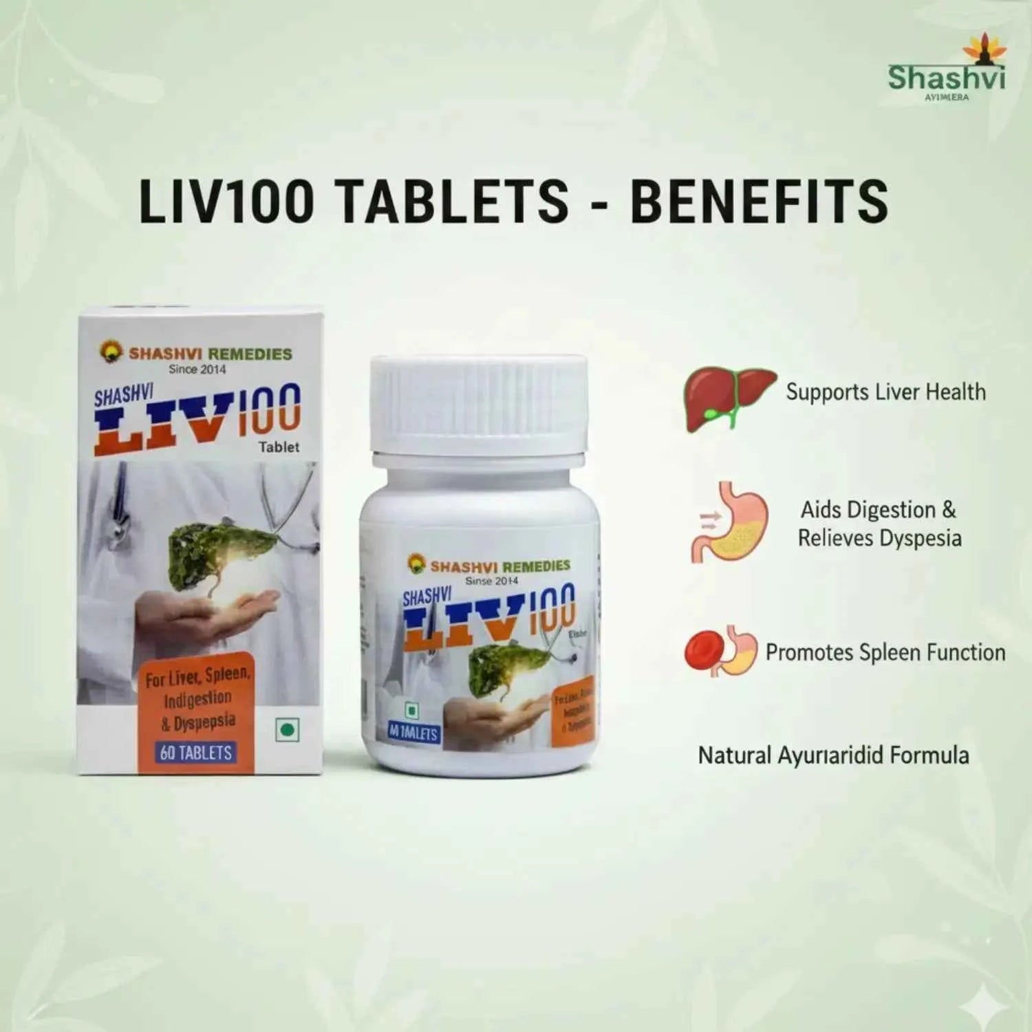 Shashvi Liv-100 Tablets – Liver Health Support – 60N