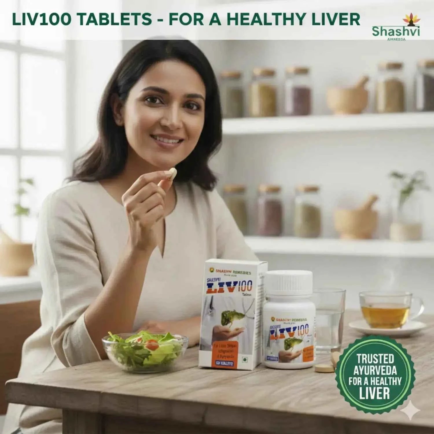 Shashvi Liv-100 Tablets – Liver Health Support – 60N