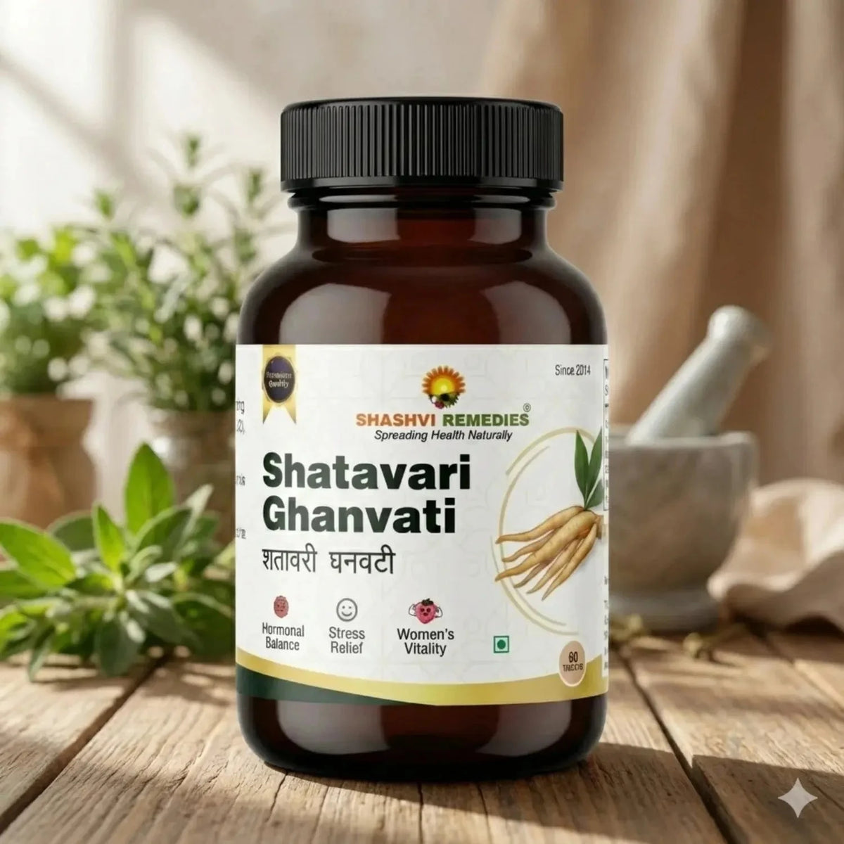 Shashvi Shatavari Ghanvati front pack for women's wellness