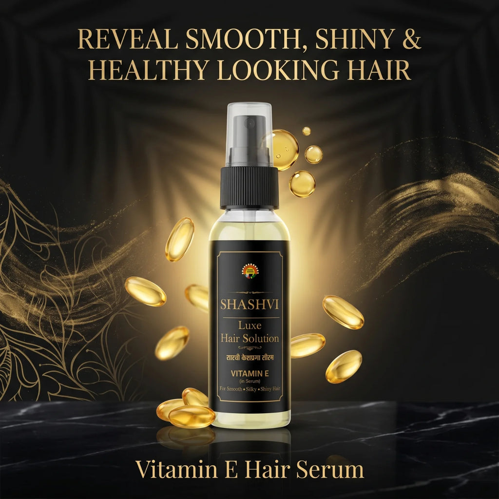 Shashvi Luxe Vitamin E Hair Serum | Hair Serum for Smooth, Silky & Shiny Hair