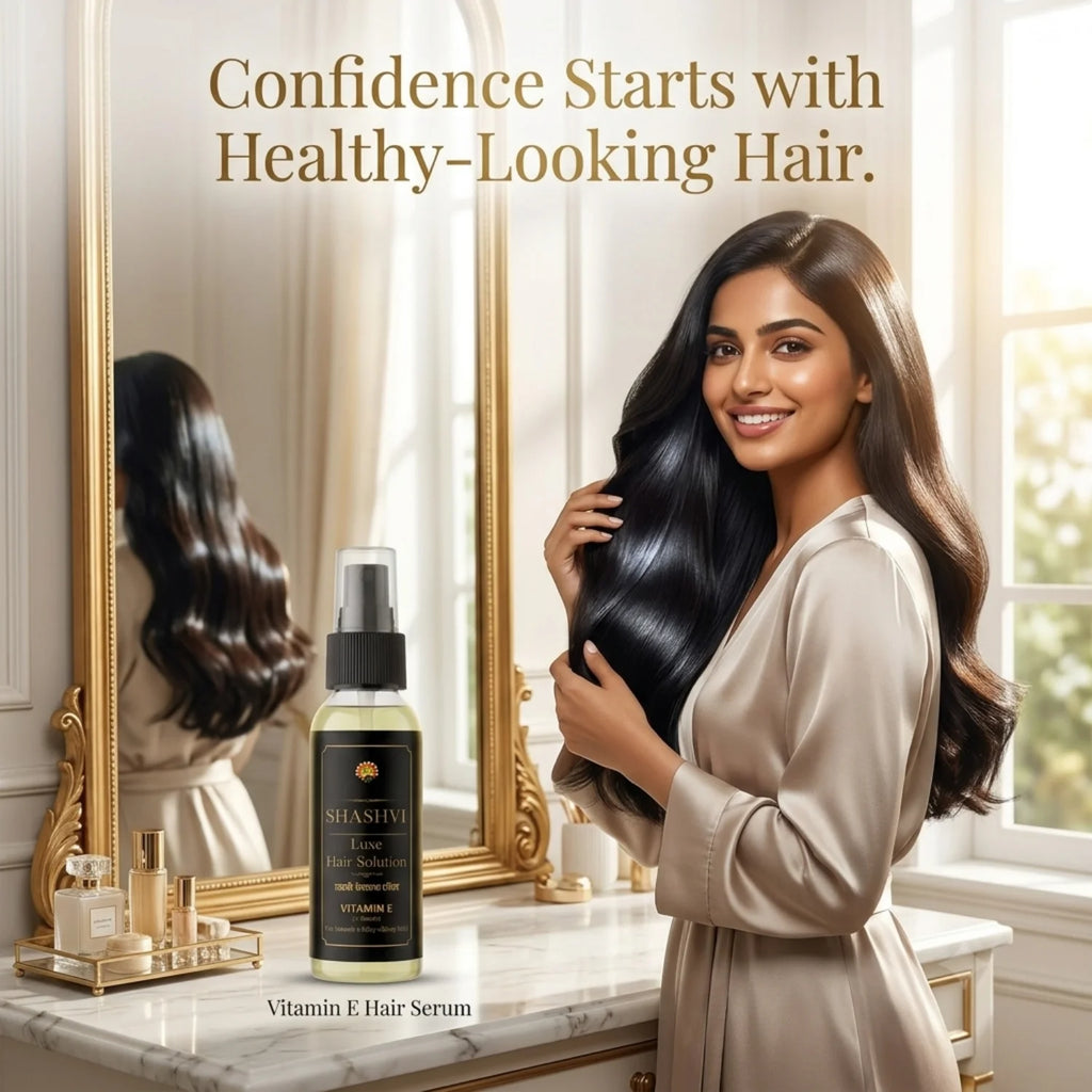 Shashvi Luxe Vitamin E Hair Serum | Hair Serum for Smooth, Silky & Shiny Hair