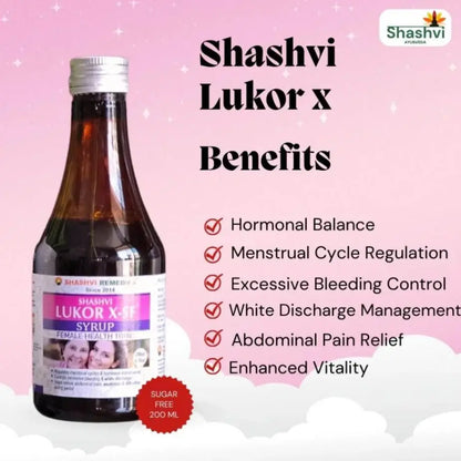 "Sugar-free syrup for menstrual pain and white discharge"
"