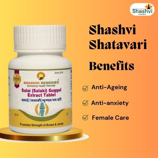  "Shashvi Shatavari Extract Tablets – Stress Relief & Menopause Support"