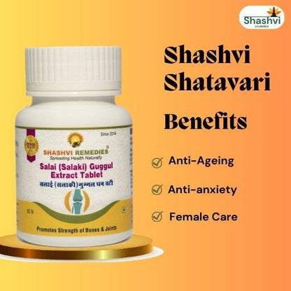  "Shashvi Shatavari Extract Tablets – Stress Relief & Menopause Support"