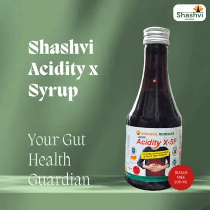 Shashvi Acidity X Syrup (Sugar-Free) – Natural Relief for Acidity & Indigestion