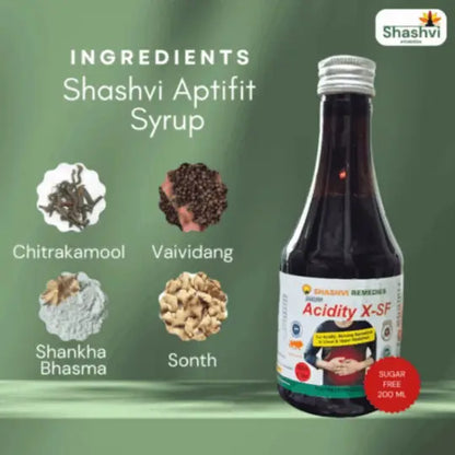Shashvi Acidity X Syrup (Sugar-Free) – Natural Relief for Acidity & Indigestion