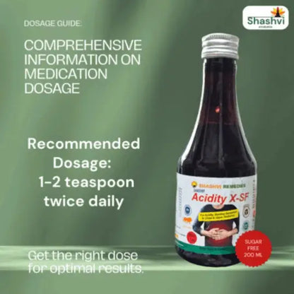 Shashvi Acidity X Syrup (Sugar-Free) – Natural Relief for Acidity & Indigestion