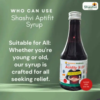 Shashvi Acidity X Syrup (Sugar-Free) – Natural Relief for Acidity & Indigestion
