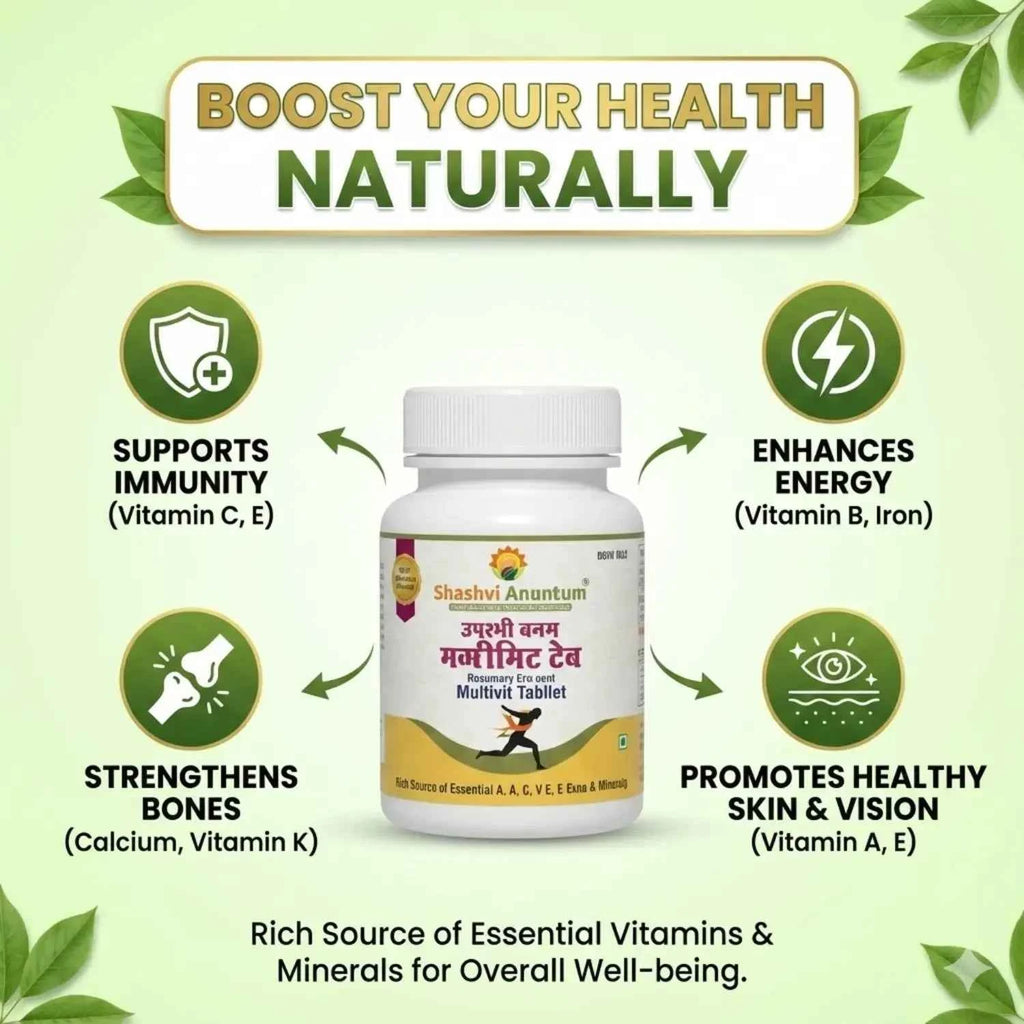Shashvi Multivit Anum Tablets for Energy, Immunity & Iron Deficiency